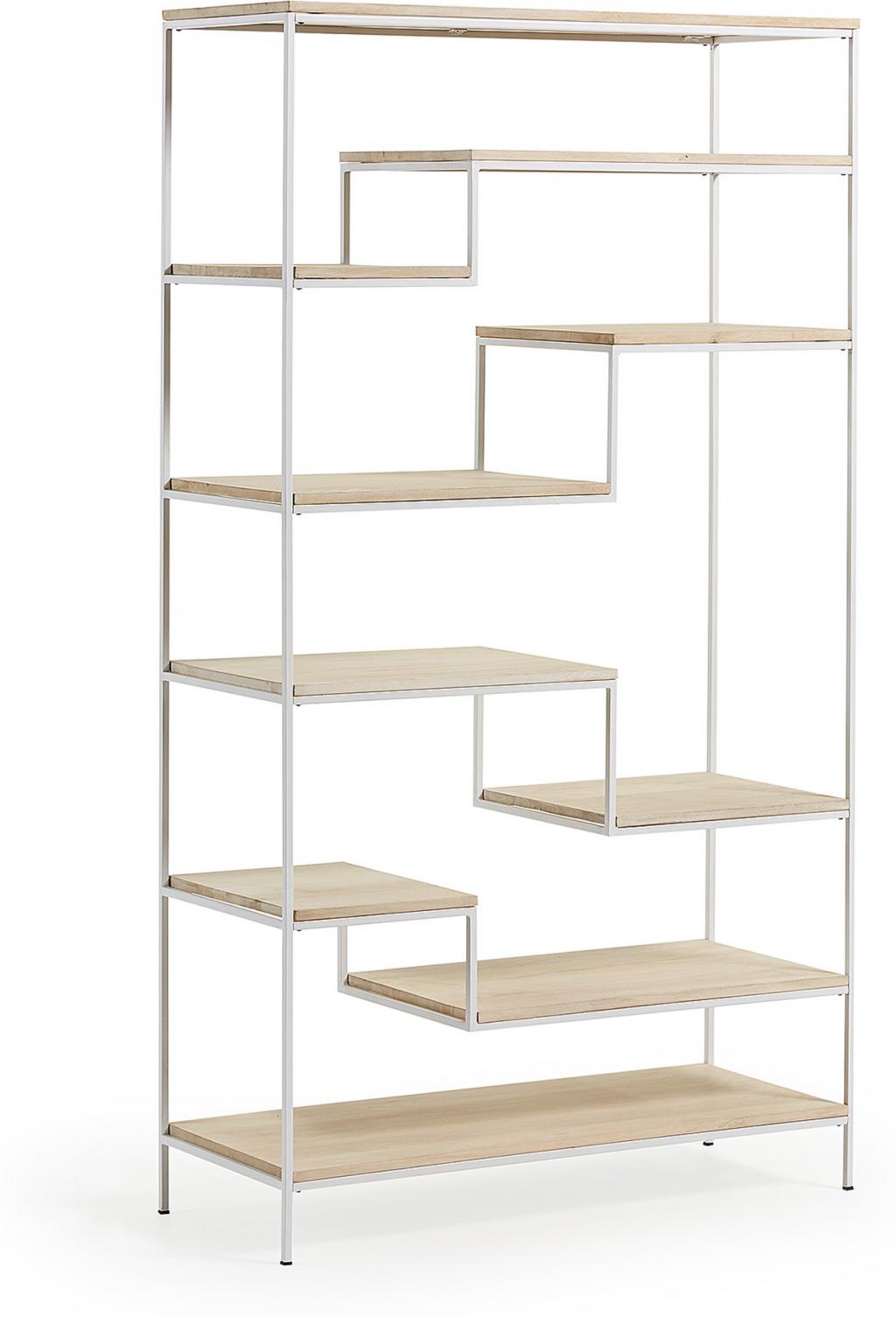 Boekenkast Pyke Wit Hout/Metaal 100 x 180 cm La Forma - LiL.nl Boekenkast Pyke Wit Hout/Metaal 100 x 180 cm La Forma - LiL.nl